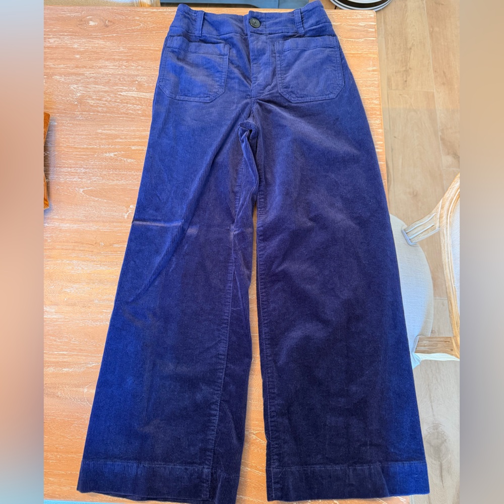 The Colette corduroy cropped wide leg pant